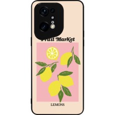 Coque OPPO Find X5 Pro - Silicone rigide noir Fruit market lemons 2026