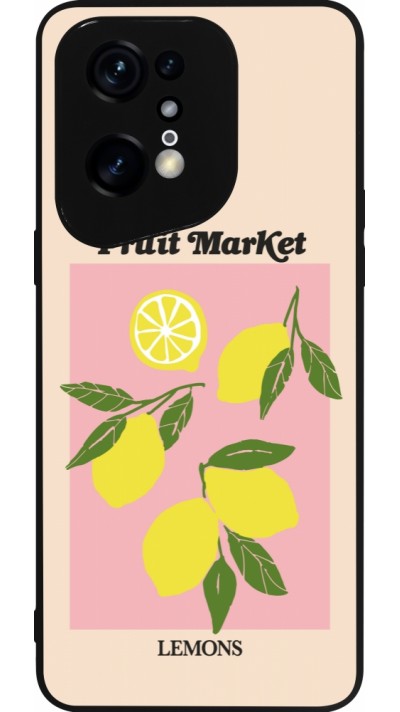 OPPO Find X5 Pro Case Hülle - Silikon schwarz Fruit market lemons 2026