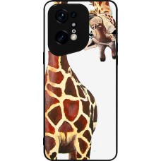 Coque OPPO Find X5 Pro - Silicone rigide noir Giraffe Fit