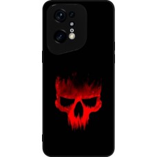 Coque OPPO Find X5 Pro - Silicone rigide noir Halloween 2023 scary skull