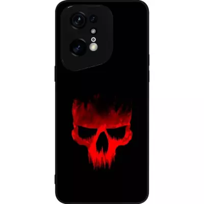 OPPO Find X5 Pro Case Hülle - Silikon schwarz Halloween 2023 scary skull
