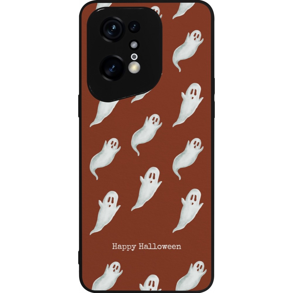 OPPO Find X5 Pro Case Hülle - Silikon schwarz Halloween 2025 Pattern of ghosts