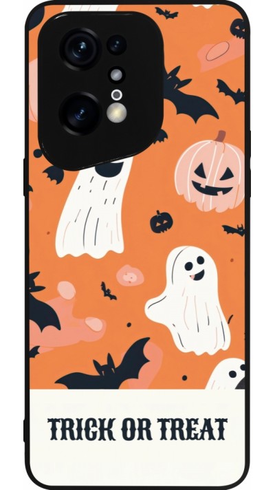 Coque OPPO Find X5 Pro - Silicone rigide noir Halloween 2025 Trick treat