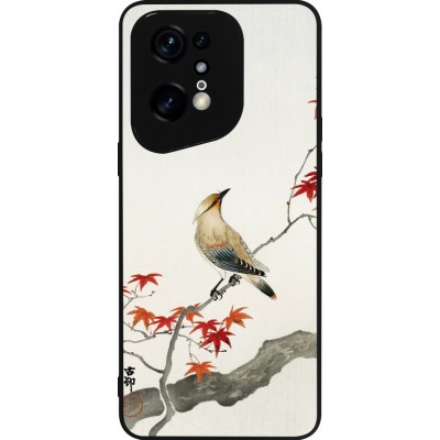 Coque OPPO Find X5 Pro - Silicone rigide noir Japanese Bird