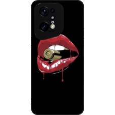 OPPO Find X5 Pro Case Hülle - Silikon schwarz Lips bullet