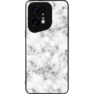 OPPO Find X5 Pro Case Hülle - Silikon schwarz Marble 01