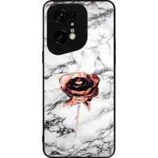 Coque OPPO Find X5 Pro - Silicone rigide noir Marble Rose Gold