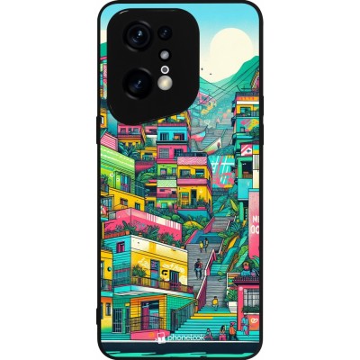 Coque OPPO Find X5 Pro - Silicone rigide noir Medellin Comuna 13 Art