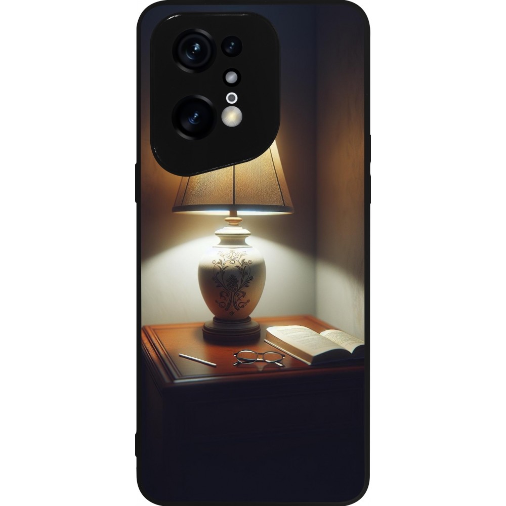OPPO Find X5 Pro Case Hülle - Silikon schwarz Mitternachtsleuchten