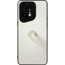 OPPO Find X5 Pro Case Hülle - Silikon schwarz Mini Regenbogen Minimal