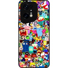 OPPO Find X5 Pro Case Hülle - Silikon schwarz Mixed cartoons