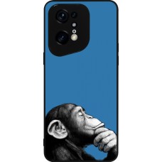 Coque OPPO Find X5 Pro - Silicone rigide noir Monkey Pop Art