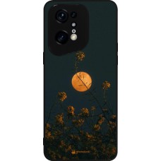 OPPO Find X5 Pro Case Hülle - Silikon schwarz Moon Flowers
