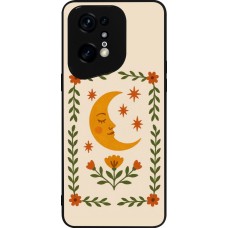Coque OPPO Find X5 Pro - Silicone rigide noir Half moon stamp 2026