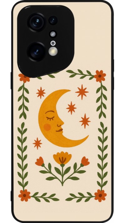 OPPO Find X5 Pro Case Hülle - Silikon schwarz Half moon stamp 2026