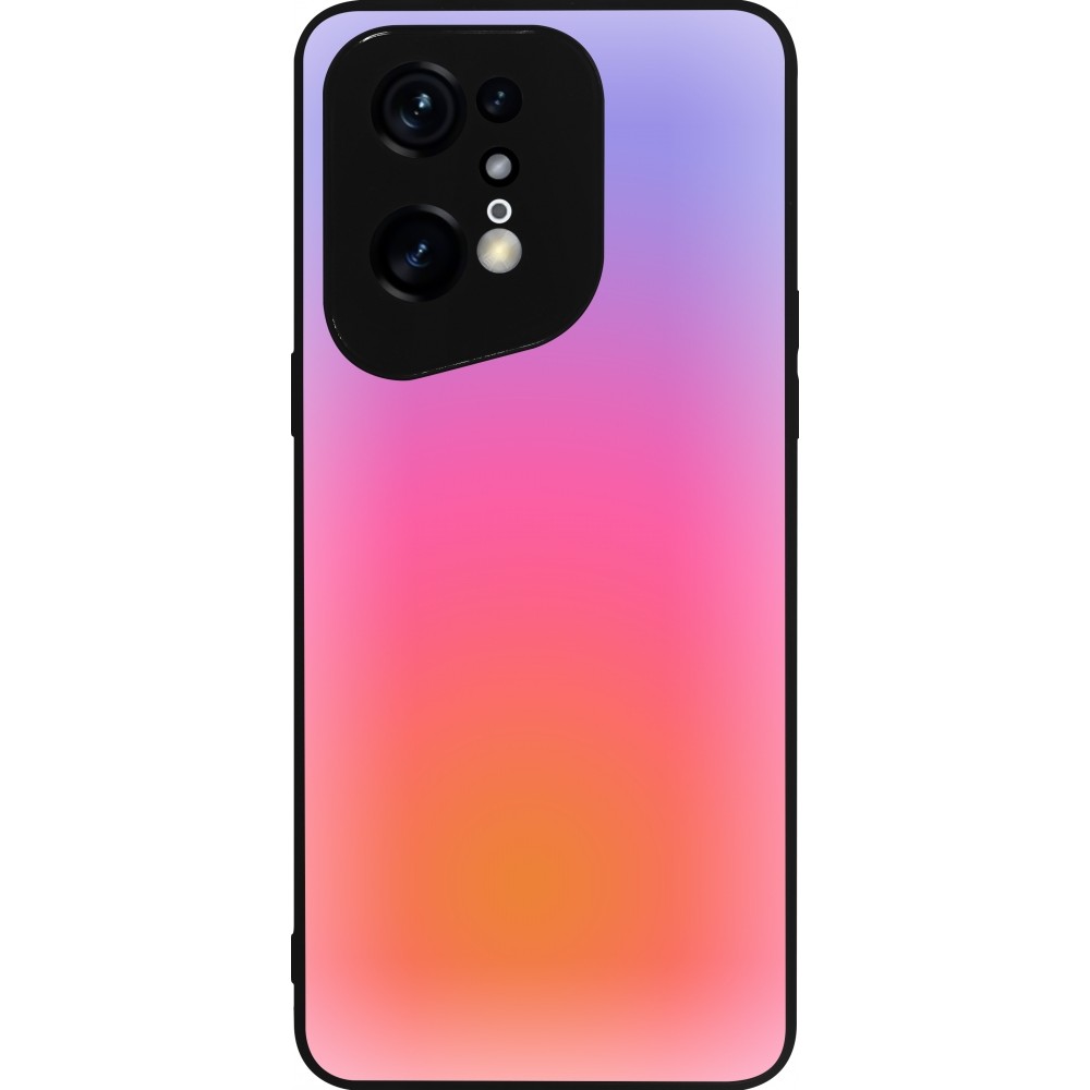 OPPO Find X5 Pro Case Hülle - Silikon schwarz Orange Pink Blue Gradient
