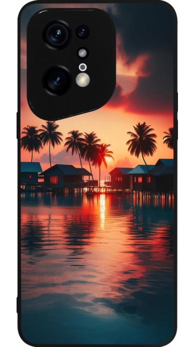 OPPO Find X5 Pro Case Hülle - Silikon schwarz Paradies Malediven
