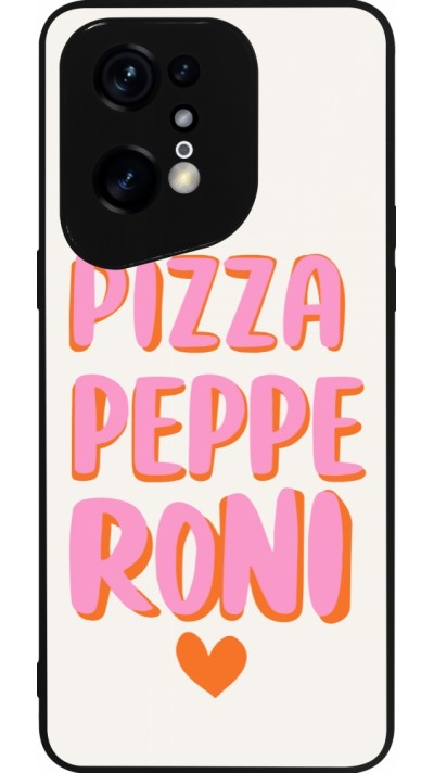 OPPO Find X5 Pro Case Hülle - Silikon schwarz Pizza pepperoni 2026