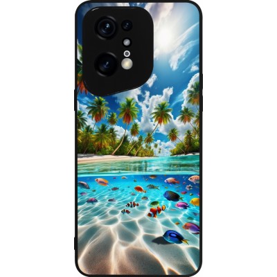 Coque OPPO Find X5 Pro - Silicone rigide noir Plage Paradis