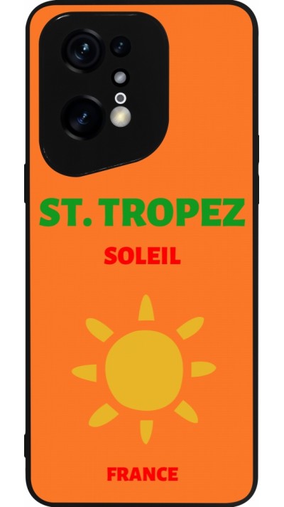OPPO Find X5 Pro Case Hülle - Silikon schwarz Pop Summer Destination St-Tropez