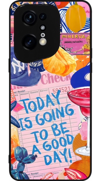 OPPO Find X5 Pro Case Hülle - Silikon schwarz Preppy Today is Going to be a good day