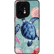 Coque OPPO Find X5 Pro - Silicone rigide noir Preppy Turtle
