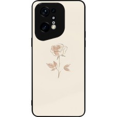Coque OPPO Find X5 Pro - Silicone rigide noir Sable Rose Minimaliste