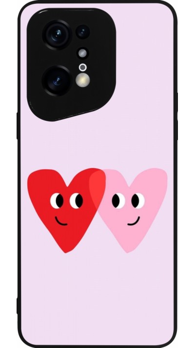 Coque OPPO Find X5 Pro - Silicone rigide noir Saint Valentines Day 26 Heart