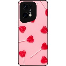 Coque OPPO Find X5 Pro - Silicone rigide noir Saint Valentines Day 26 Lollipop
