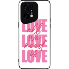 Coque OPPO Find X5 Pro - Silicone rigide noir Saint Valentines Day 26 Love all we need is