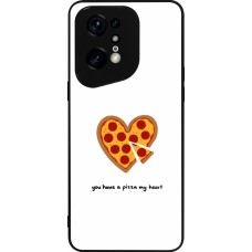 Coque OPPO Find X5 Pro - Silicone rigide noir Saint Valentines Day 26 You have my pizza heart