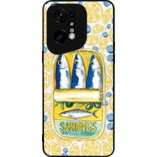 Coque OPPO Find X5 Pro - Silicone rigide noir Sardines in oil 2026