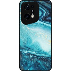 Coque OPPO Find X5 Pro - Silicone rigide noir Sea Foam Blue