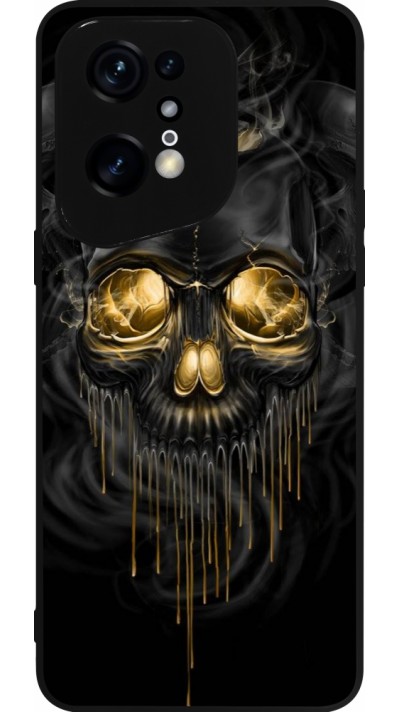 OPPO Find X5 Pro Case Hülle - Silikon schwarz Skull 02