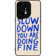 Coque OPPO Find X5 Pro - Silicone rigide noir Slow down 2026