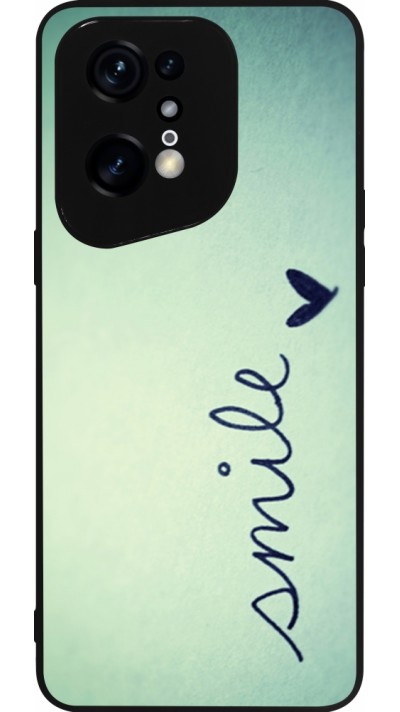 OPPO Find X5 Pro Case Hülle - Silikon schwarz Smile