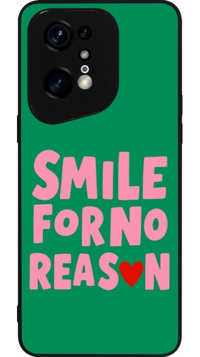 OPPO Find X5 Pro Case Hülle - Silikon schwarz Smile for no reason 2026