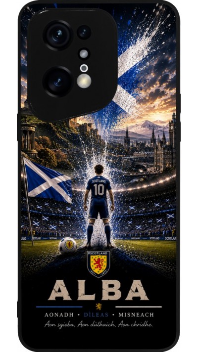 Coque OPPO Find X5 Pro - Silicone rigide noir Football Écosse splash 2026