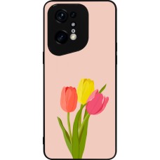 OPPO Find X5 Pro Case Hülle - Silikon schwarz Spring 23 tulip trio