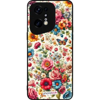 OPPO Find X5 Pro Case Hülle - Silikon schwarz Spring 25 fruehling bluetend