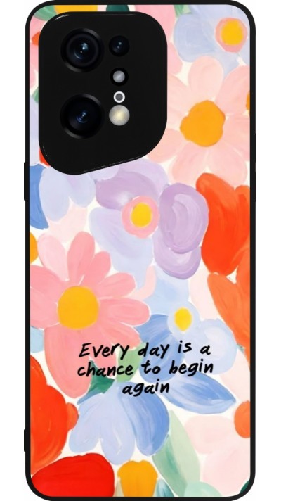 OPPO Find X5 Pro Case Hülle - Silikon schwarz Every day is a chance Spring 2026
