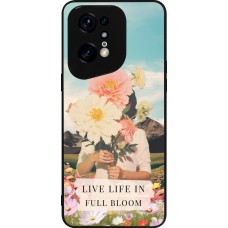 Coque OPPO Find X5 Pro - Silicone rigide noir Live life in full moon Spring 2026