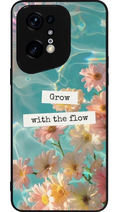 Coque OPPO Find X5 Pro - Silicone rigide noir Summer 2025 Grow with the flow