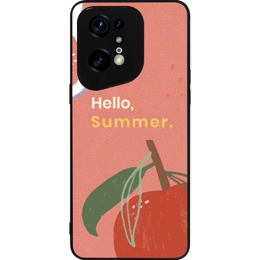 Coque OPPO Find X5 Pro - Silicone rigide noir Summer 2025 Hello summer