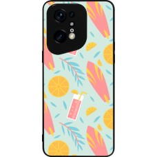 OPPO Find X5 Pro Case Hülle - Silikon schwarz Summer 2025 Pattern citron