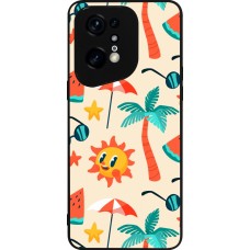 OPPO Find X5 Pro Case Hülle - Silikon schwarz Summer 2025 Pattern soleil