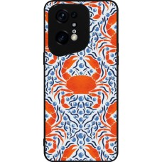 OPPO Find X5 Pro Case Hülle - Silikon schwarz Crabs and pearls Summer 2026