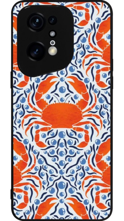 OPPO Find X5 Pro Case Hülle - Silikon schwarz Crabs and pearls Summer 2026