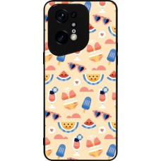 OPPO Find X5 Pro Case Hülle - Silikon schwarz Pattern Summer 2026