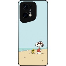 OPPO Find X5 Pro Case Hülle - Silikon schwarz Snoopy on the beach Summer 2026